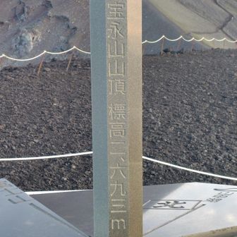 宝永山標識