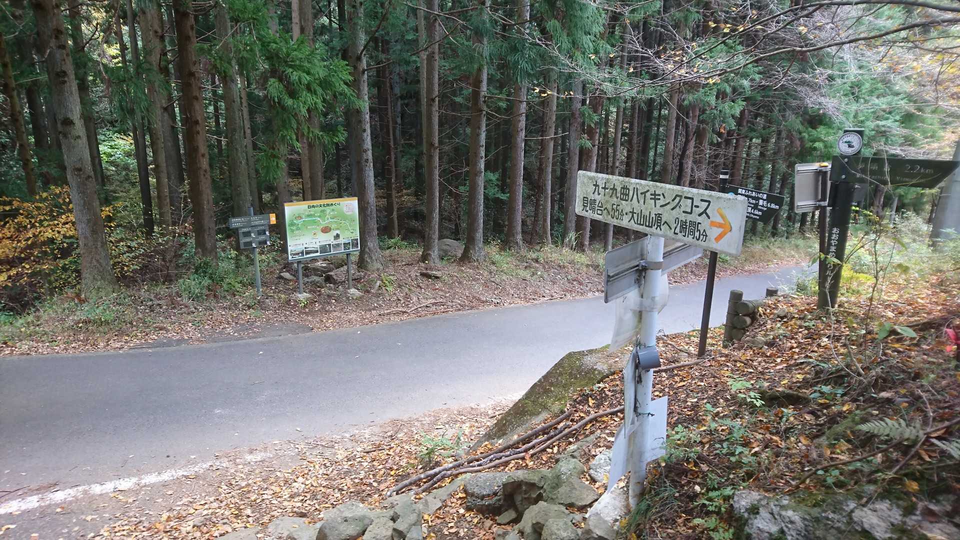 すぐに登山口に着く。
この先しばらく林道歩き。