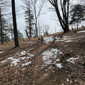 残雪はあるけど雪は凍っているので滑り易い状態でした