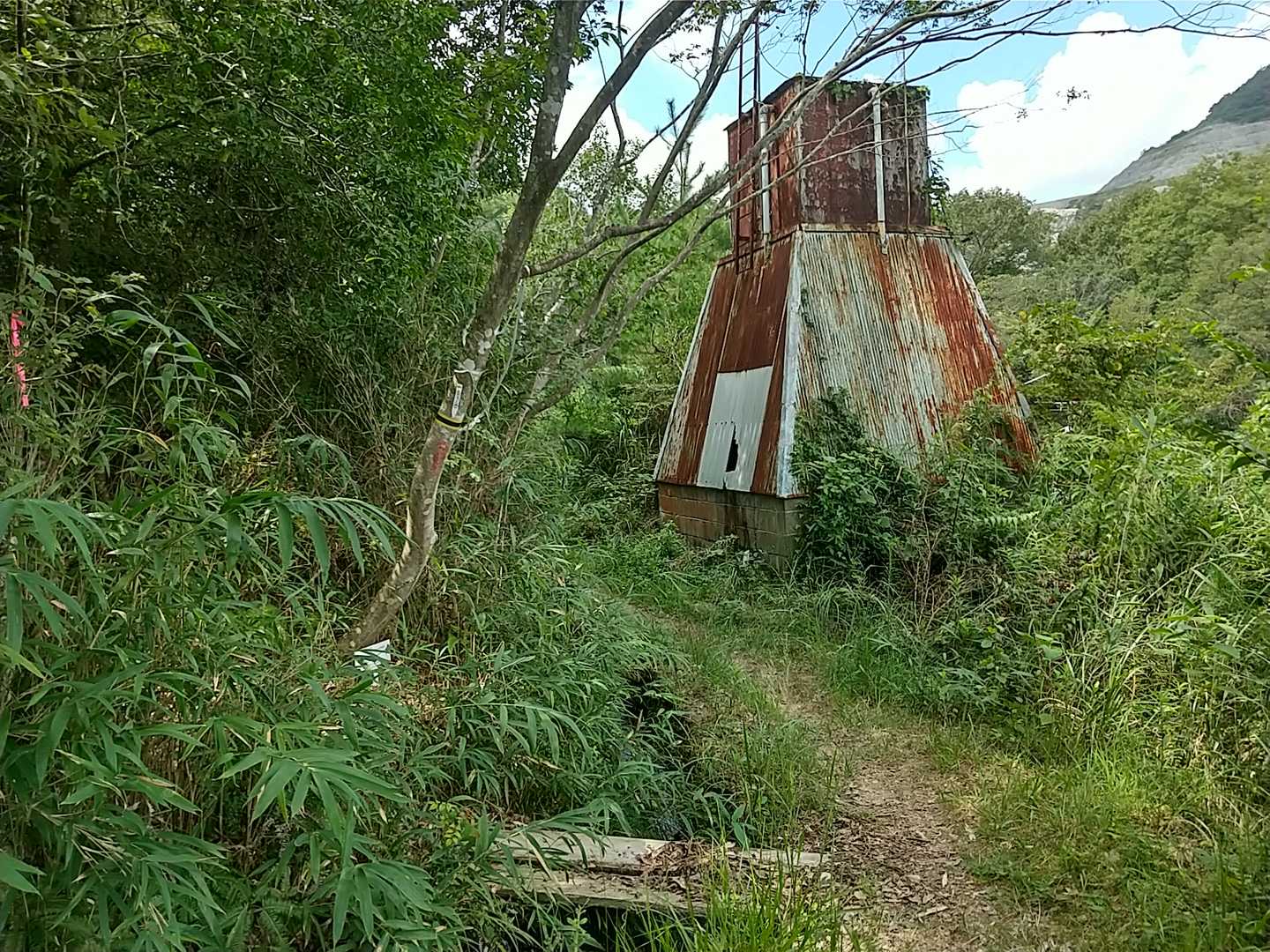 トタン張りの建物から左折して、未踏のルートから向かう事にした。