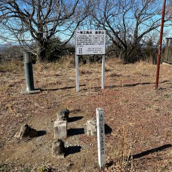 西峰の山頂には三角点あり。大切にしましょう。