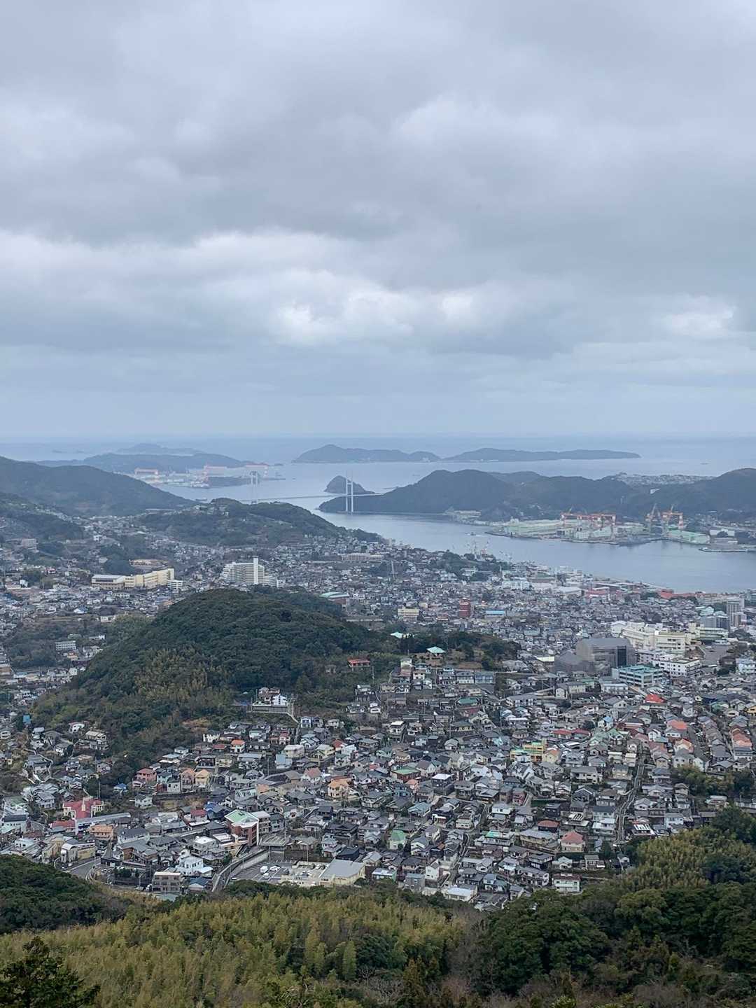 彦山展望台より長崎港と街並み