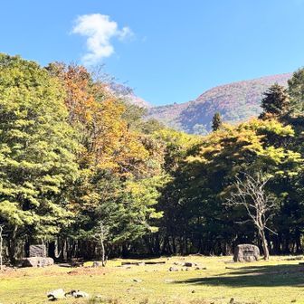角度を変えて、右に日の出平肩方面🍁