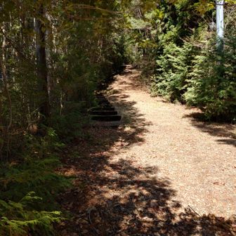 ここから更に急に
左端に階段が在る