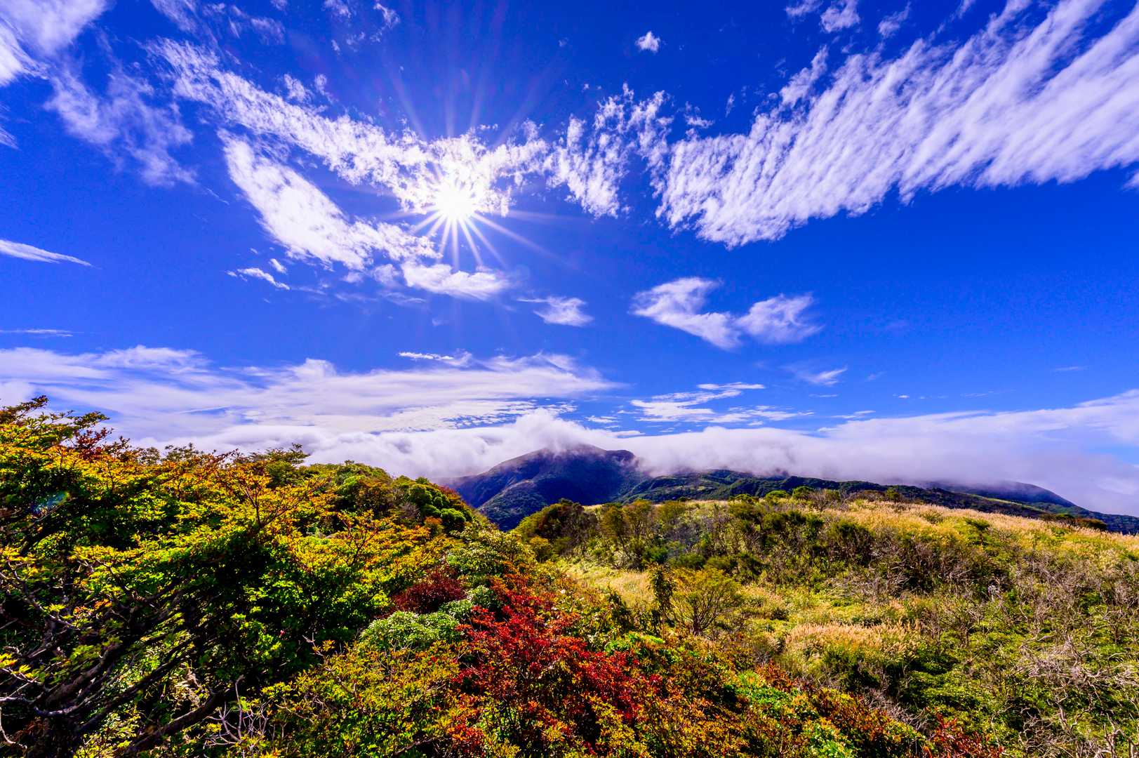 九重連山　💨