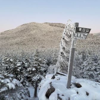 次のピークは茶臼山。けっこう急登だった。テント泊装備では足が重い💦