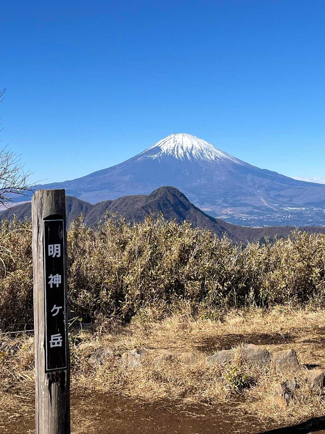 文句なし！
富士山の前のぽこんとでてる山は金時山