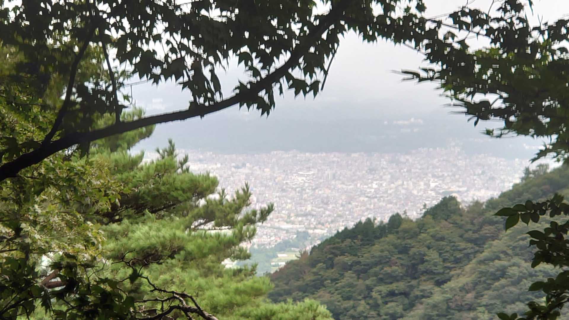 途中街並みがみえました。