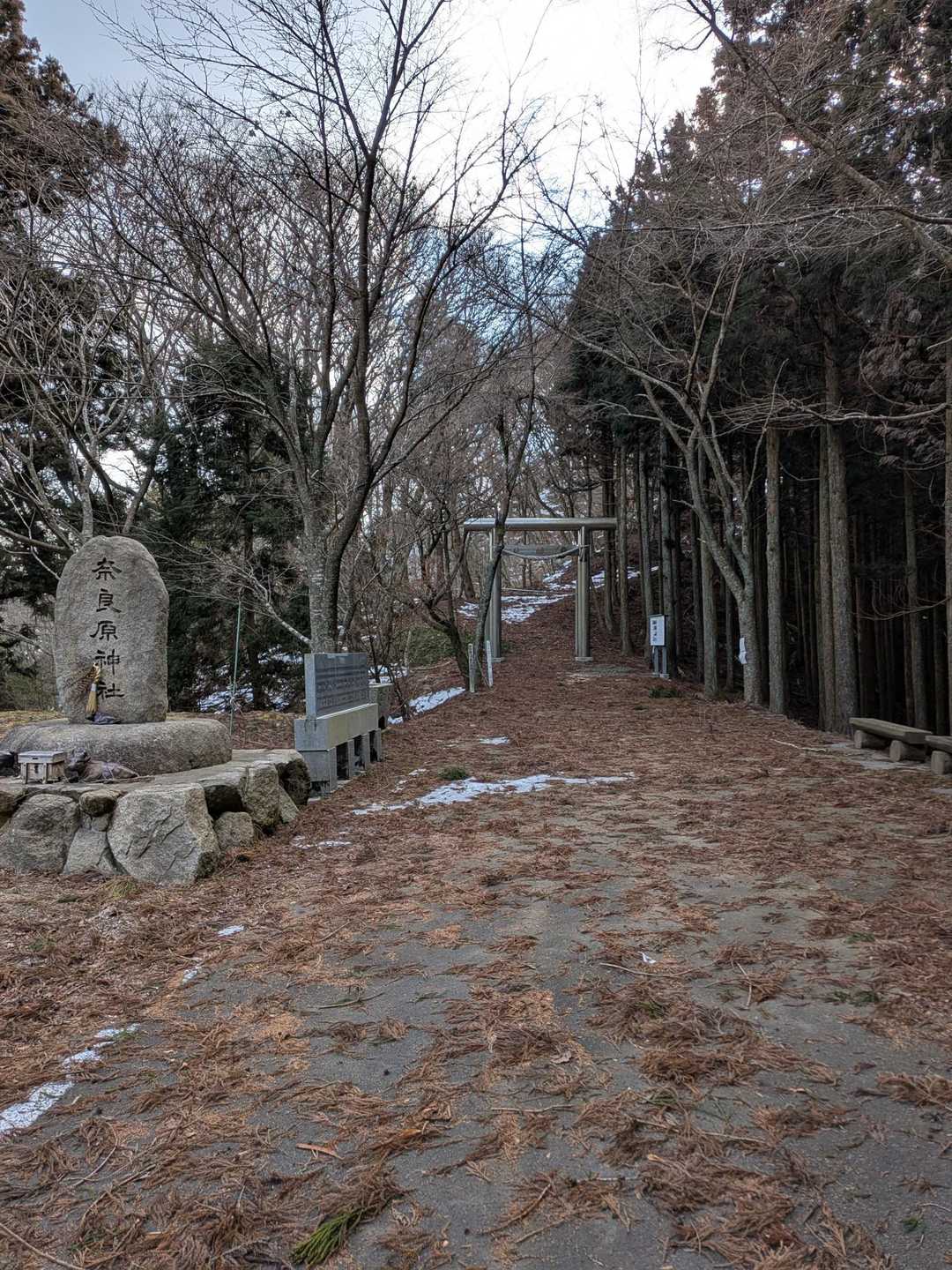 楢原山の立派な鳥居