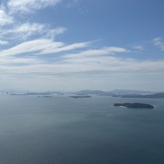 パークセンターの展望所から見る瀬戸の島々。