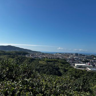 ボンボン山からの景色
須磨区の旗振山と大阪湾方面