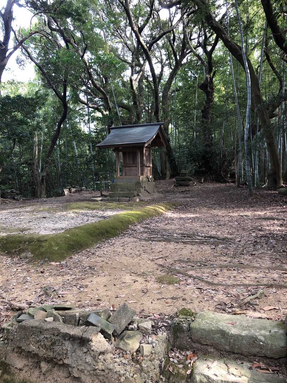 豊前坊山山頂と山頂スペースです⛰
カンバンと眺望はありません🪧😌
膝が痛くてここでちょっと休憩です🤣