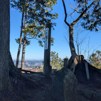 山頂広場から山頂に登りました😊
山頂標識は尺丈山神社の後ろにありました✌️