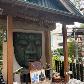 大仏様にご挨拶。大仏山