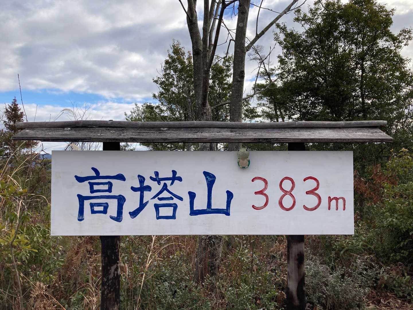 山頂プレートがでっかいので、かめさんがちっさい😫