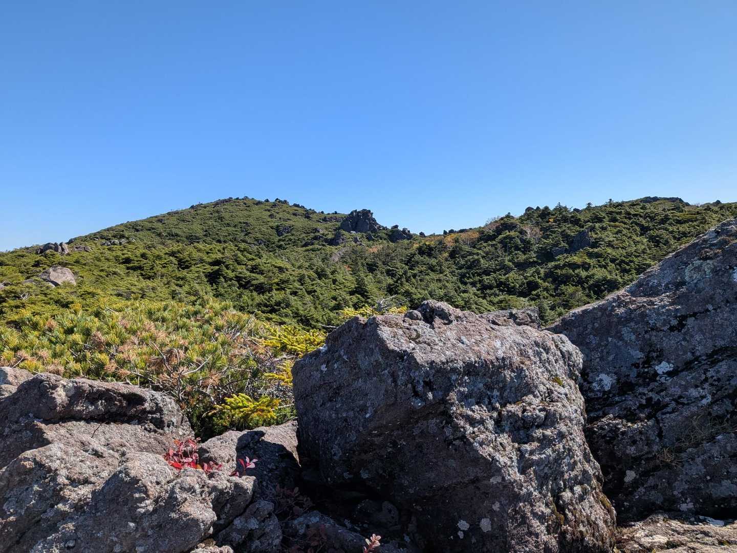 三ツ岳と思って見ていたら、大岳だった。