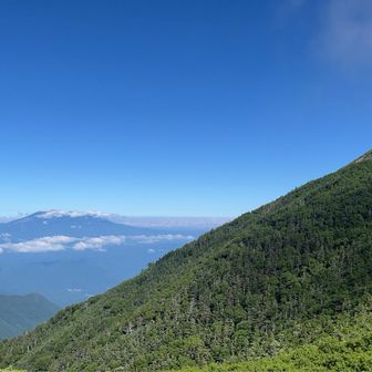 行者岩と御嶽山