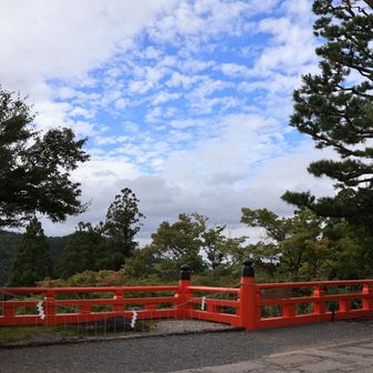 本殿に着いたら青空が😍