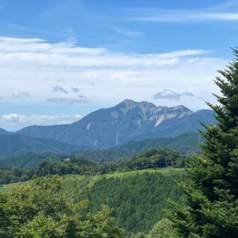 降りたところからの伊吹山😍