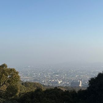 眺め良いけど靄っていて残念😢