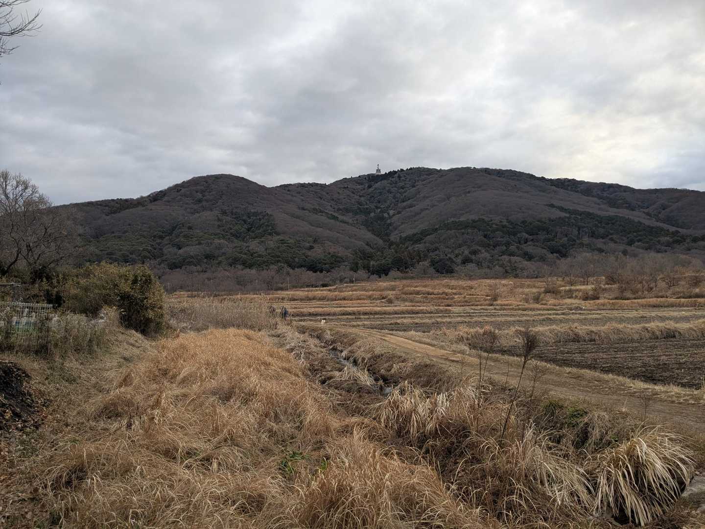 宝篋山の空は鈍よりと曇ってます☁