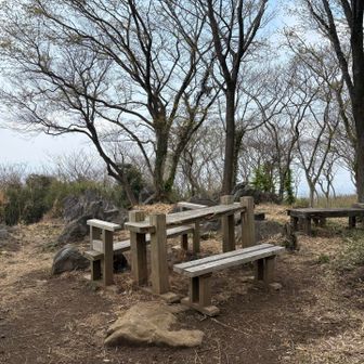 あちこちにテーブルとベンチあって助かります