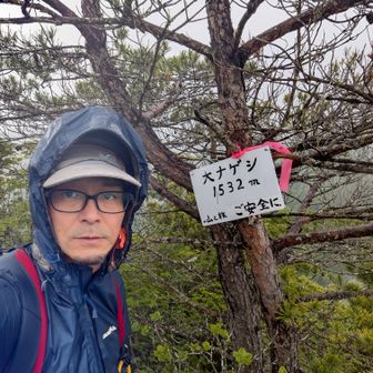 全身ずぶ濡れの大ナゲシ(1,532m)