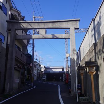 鳥居を潜って
