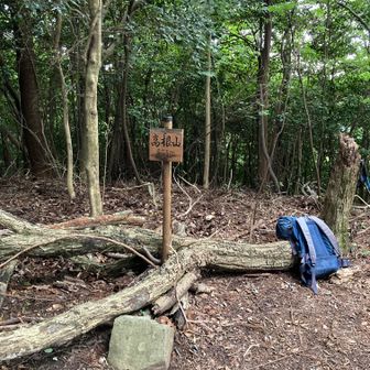高根山山頂　605m
見晴らし無し、休憩しました。