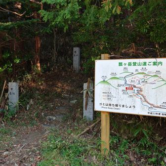 下の登山口から