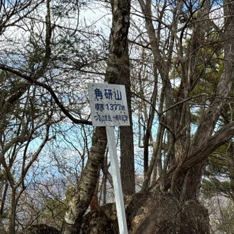 角研山。
手前にあった石切山の山頂は気付かず通り過ぎてました。