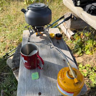 今日は山頂でお湯沸かしてTeatimeです。