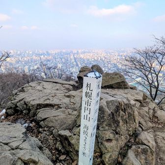円山頂上到着
こちらからも札幌の街並みが絶景です