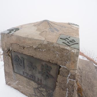 ガスが濃くなってきたので下山します