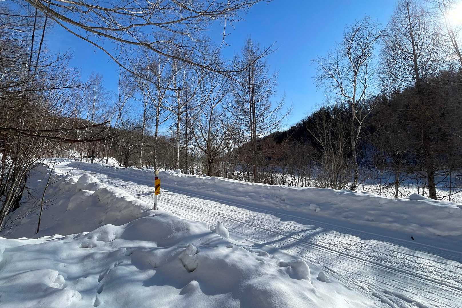 ロードに合流。

こんなに天気が良いのなら、もう少し早く来て西尾根周りで下山したかった。