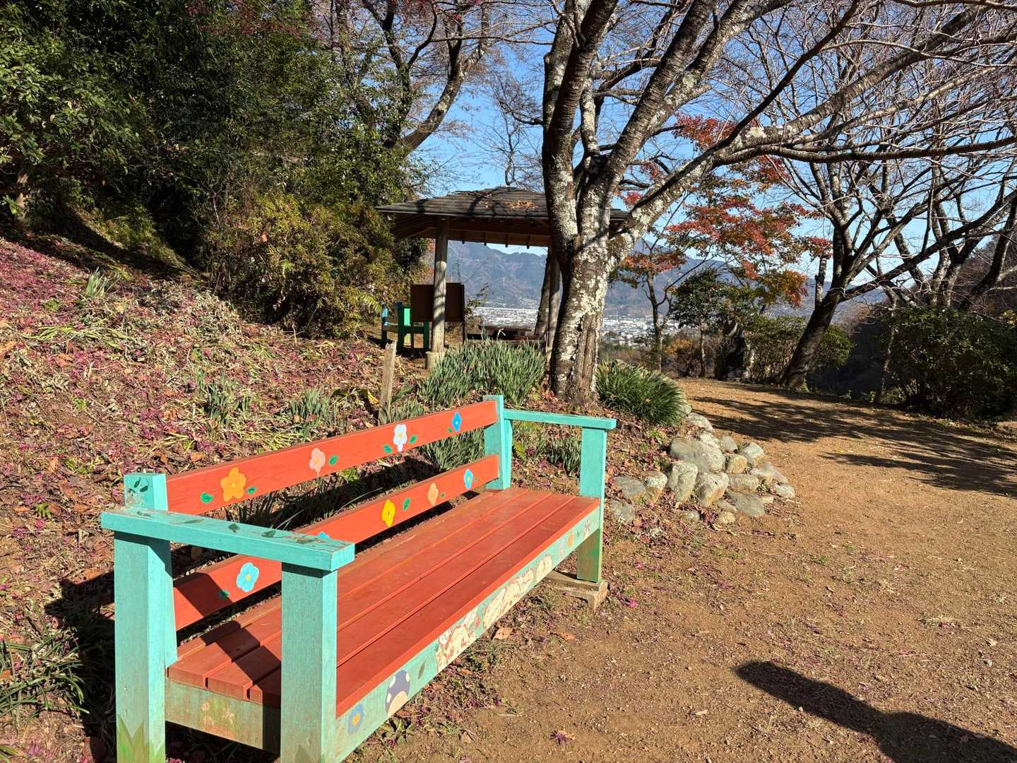 トイレ脇のかわいいベンチ🤗
