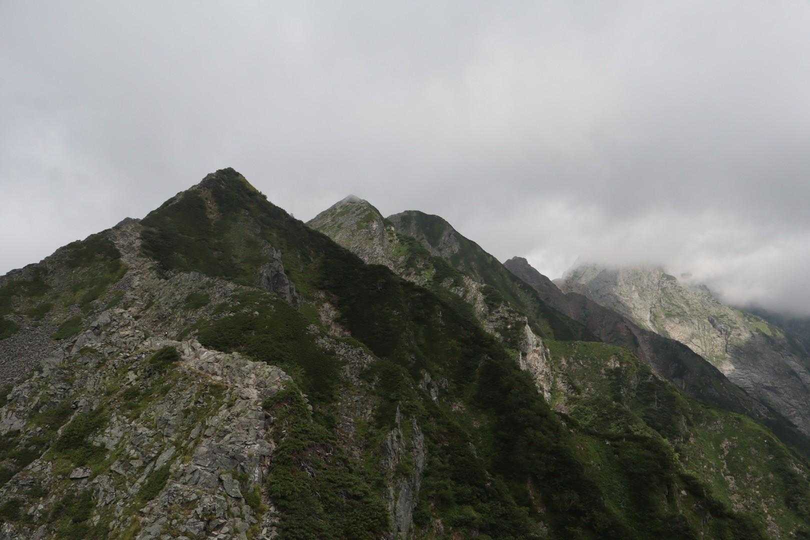 西穂高口駅-西穂丸山-西穂高岳-奥穂高岳-荷継小屋跡-白出 縦走コースの写真