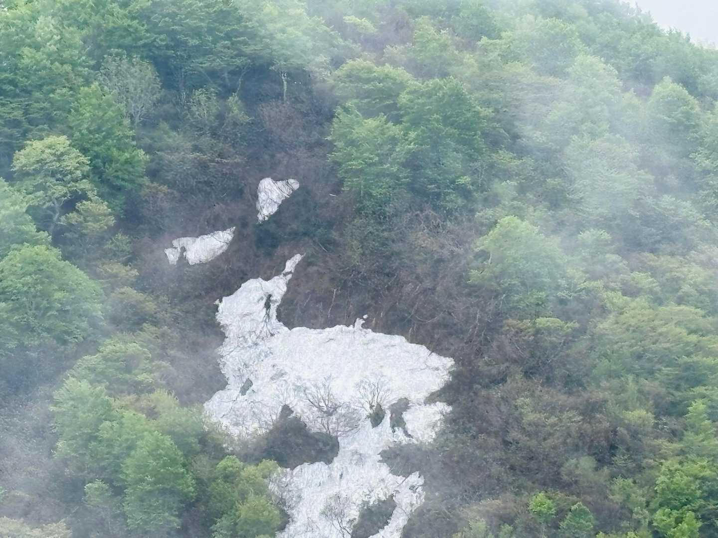 下山中
山の残雪が🐇に見える⁉️😆