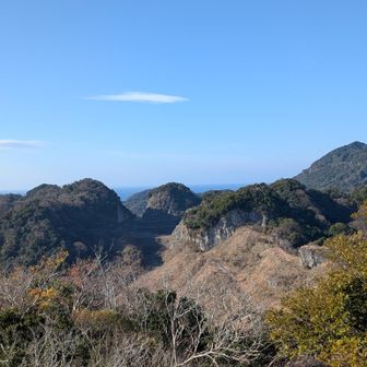 白狐山からの鋸山