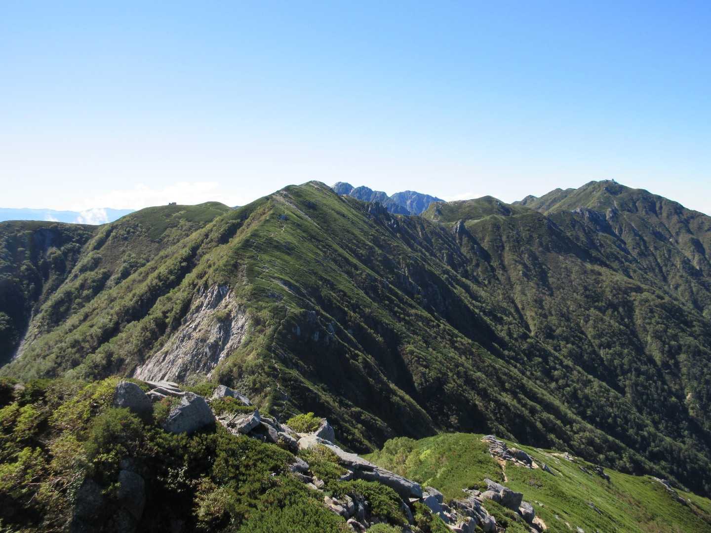 千畳敷駅-島田娘-濁沢大峰-檜尾岳 往復コースの写真