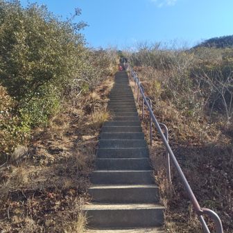 登りかえしの階段。