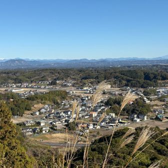 本丸から眺める富士山と南アルプス😆