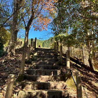 最後に駐車場への階段