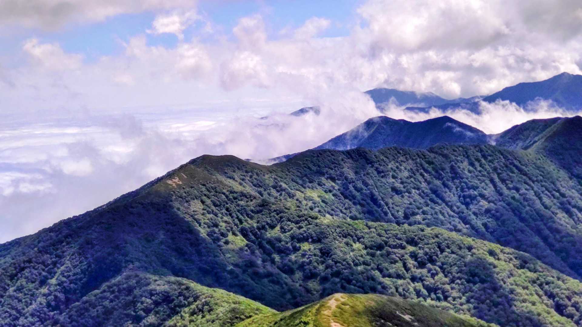 ヌカビラ岳-北戸蔦別岳-戸蔦別岳-幌尻岳 往復コースの写真