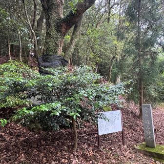 奥之院・篠山神社の標柱。