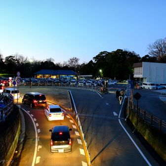山頂の駐車場は大渋滞でした😨