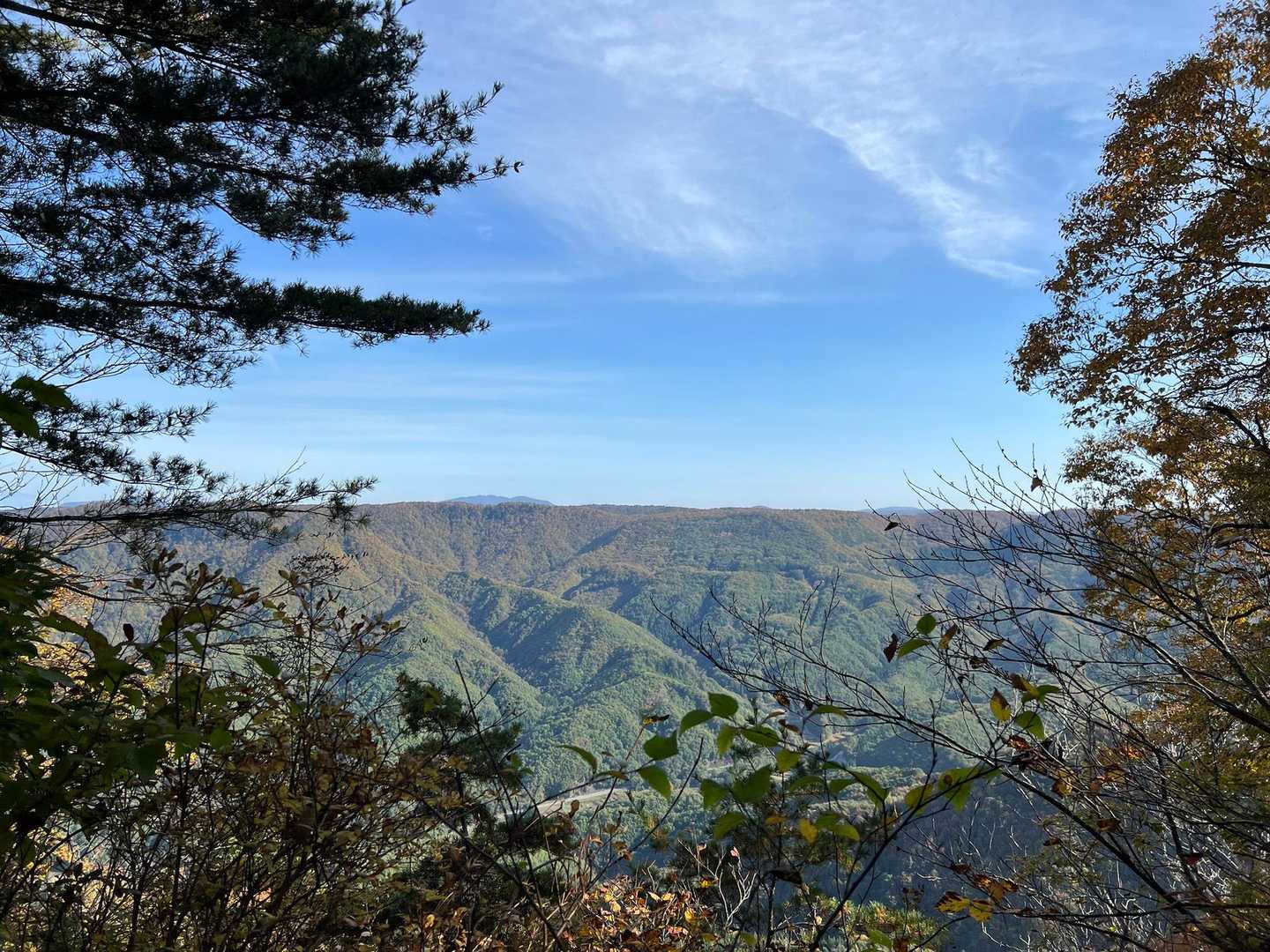 平らな台地は駒戸湿原
ちょこっと見える山は博士山や志津倉山辺りだろうか❓