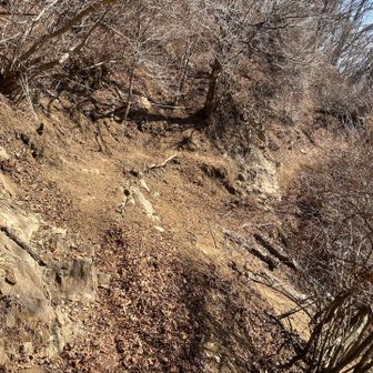 滑りやすい、いやらしいトラバース