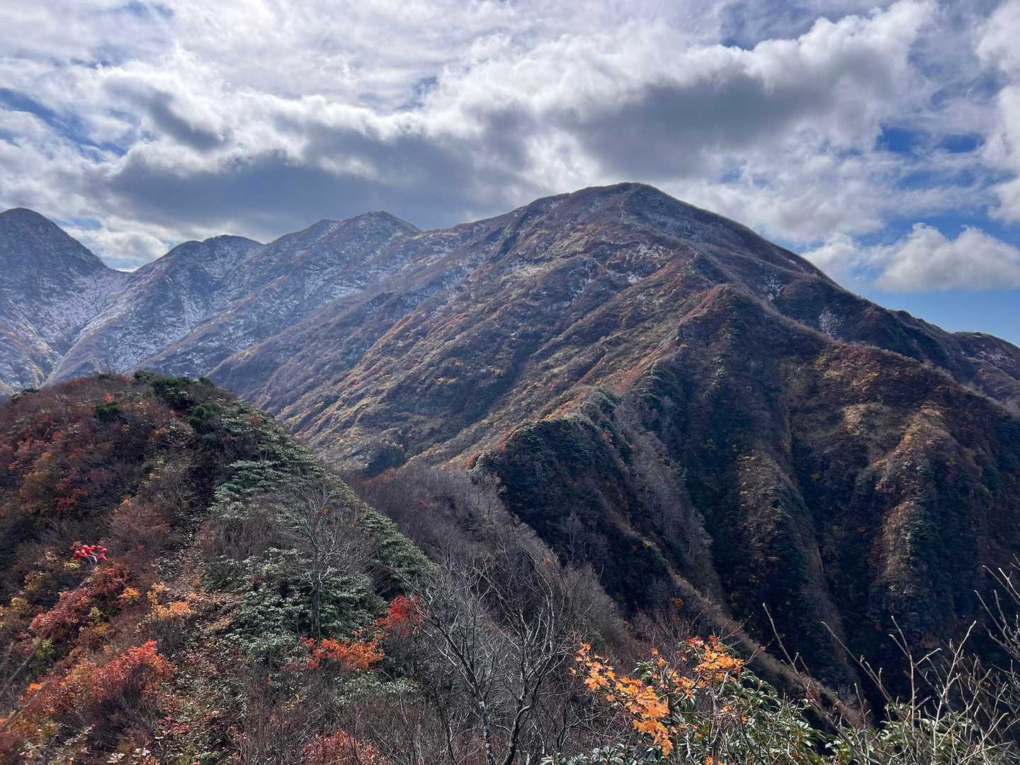 振り返って粟ヶ岳🏔️