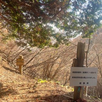 「川原越」東海自然歩道の分岐だけど、美濃津屋駅方面は通行止め（代わりの道が有るらしい）

ヤマビル、マムシ🐍注意⚠️って書いてある😨